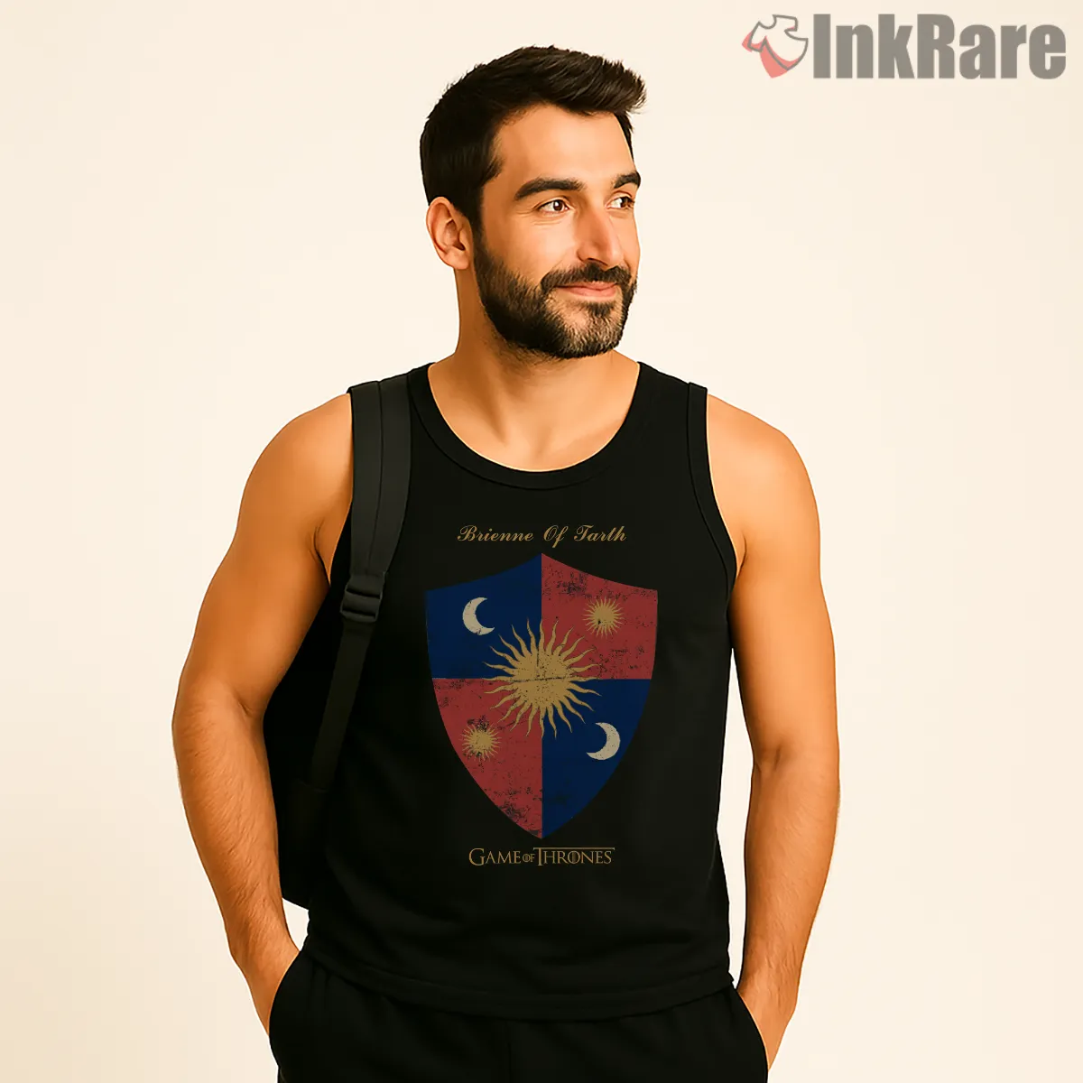 Brienne Of Tarth Sigil Inspired Noble Crest Tank Top Black Brienne Of Tarth Sigil Inspired Noble Crest Shirt on black tank top for men graphic tee