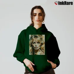 Women’s Brigitte Bardot Painting Cozy Hoodie in forest green | Warm, Structured, Stylish
