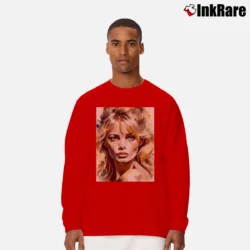 Men’s Brigitte Bardot Painting Long-Sleeve Shirt in red | Sleek, Lightweight, Year-Round Wear