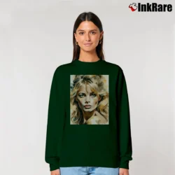 Women’s Brigitte Bardot Painting Relaxed Sweatshirt in forest green | Soft, Laid-Back Vibe