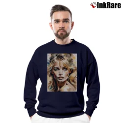 Men’s Brigitte Bardot Painting Crewneck Sweatshirt in navy | Cozy Fabric, Clean Style
