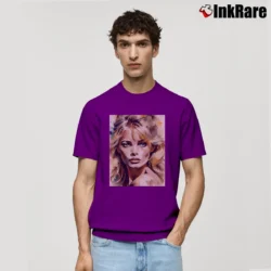 Men’s Brigitte Bardot Painting Classic T-Shirt in purple | Soft, Breathable Everyday Wear