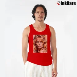 Men’s Brigitte Bardot Painting Tank Top in red | Breathable, Active-Friendly Design