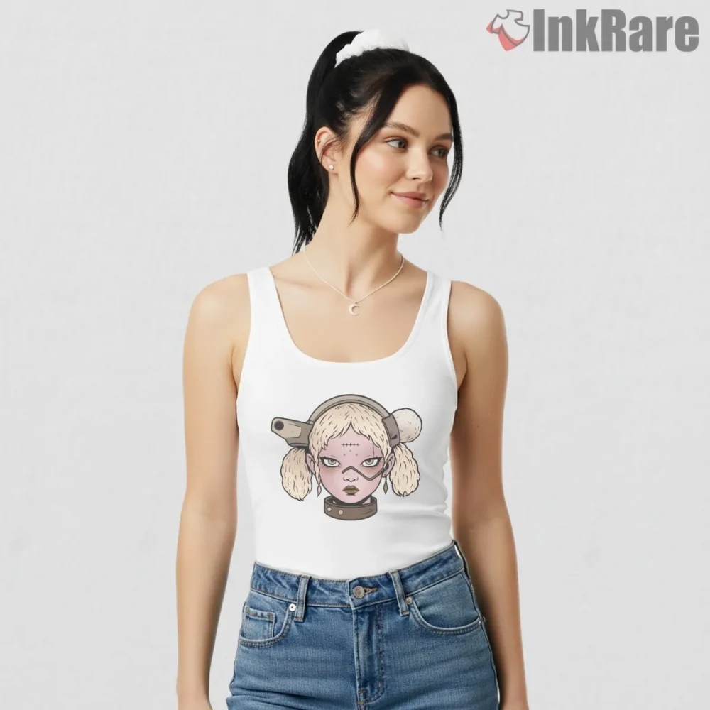 Bring Me The Horizon Post Human Anime Doll Shirt on white tank top for women graphic tee