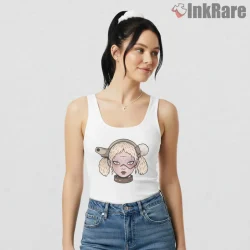 Bring Me The Horizon Post Human Anime Doll Shirt on white tank top for women graphic tee
