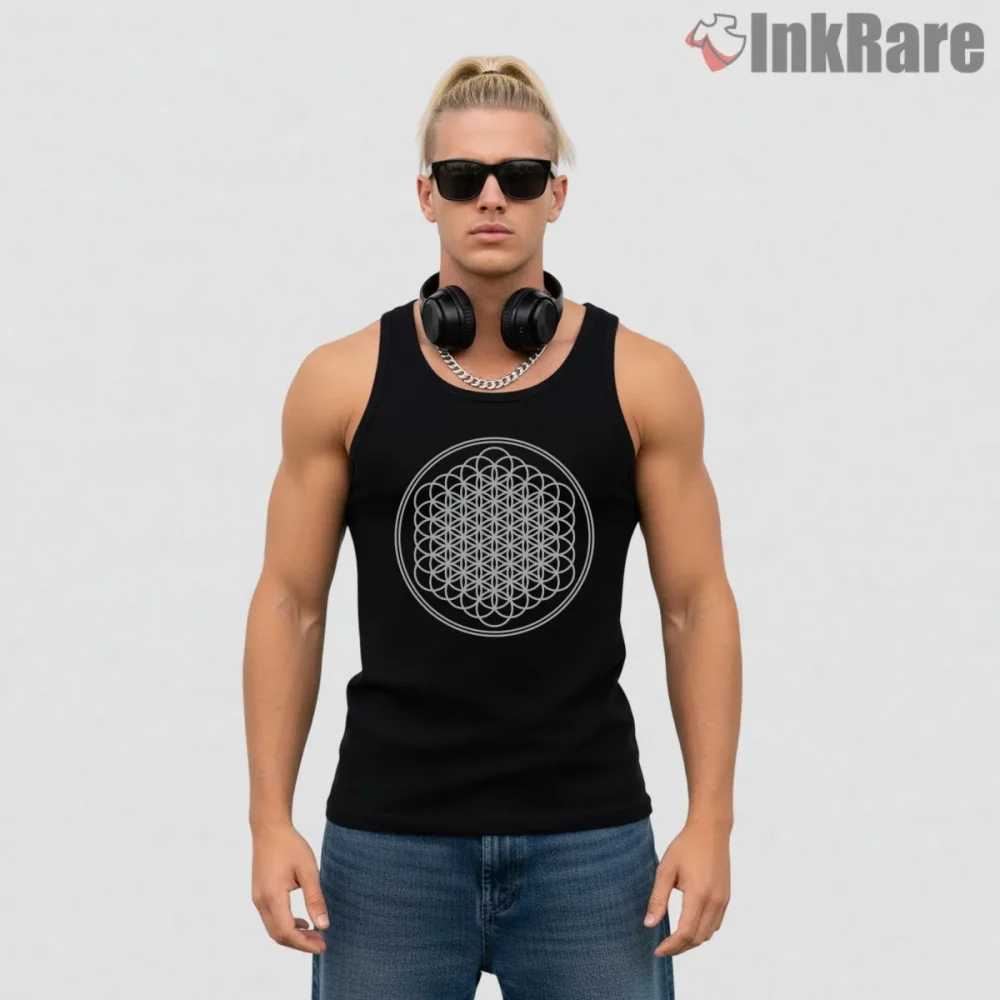 Bring Me The Horizon Sempiternal Geometry Shirt on black tank top for men graphic tee