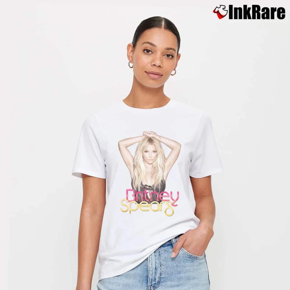 Women’s Britney Spears Pop Culture Signature T-Shirt in white | Soft, Flattering Fit