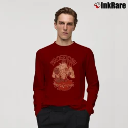 Men’s Bro Science Broseidon Long-Sleeve Shirt in maroon | Sleek, Lightweight, Year-Round Wear