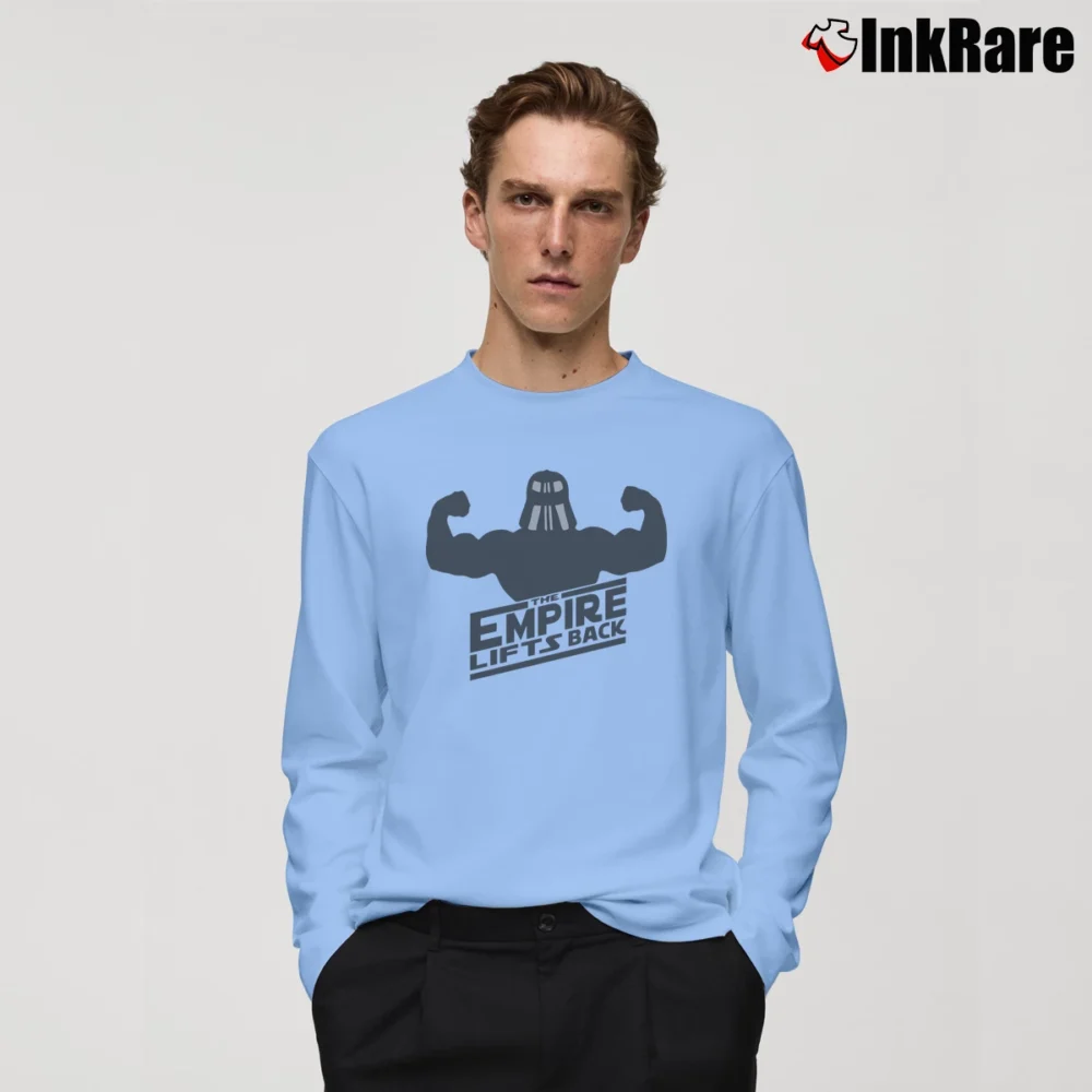 Men’s Bro Science Empire Lifts Gym Long-Sleeve Shirt in light blue | Sleek, Lightweight, Year-Round Wear