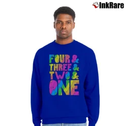 Men’s Broad City Countdown Intro Graphic Crewneck Sweatshirt in royal blue | Cozy Fabric, Clean Style