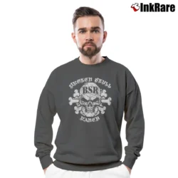 Men’s Broken Skull Ranch Black Crewneck Sweatshirt in charcoal | Cozy Fabric, Clean Style