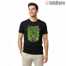 Broly Legendary Destruction Rage Shirt on black short sleeve shirt for men graphic tee