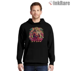Broly Legendary Saiyan Kanji Burst Shirt on black hoodie for men graphic tee