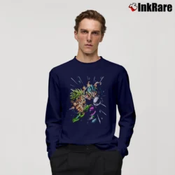 Men’s Broly Vs Gogeta Dragon Ball Super Battle Long-Sleeve Shirt in navy | Sleek, Lightweight, Year-Round Wear