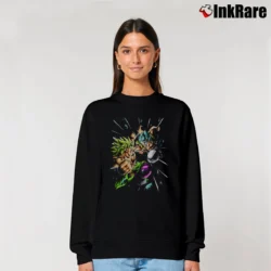 Women’s Broly Vs Gogeta Dragon Ball Super Battle Relaxed Sweatshirt in black | Soft, Laid-Back Vibe