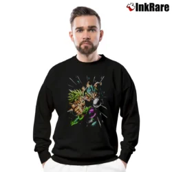 Men’s Broly Vs Gogeta Dragon Ball Super Battle Crewneck Sweatshirt in black | Cozy Fabric, Clean Style