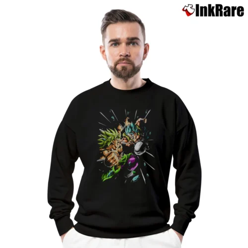 Broly Vs Gogeta Dragon Ball Super Battle Men’s Crewneck Sweatshirt in black – Soft & Durable Men’s Broly Vs Gogeta Dragon Ball Super Battle Crewneck Sweatshirt in black | Cozy Fabric, Clean Style