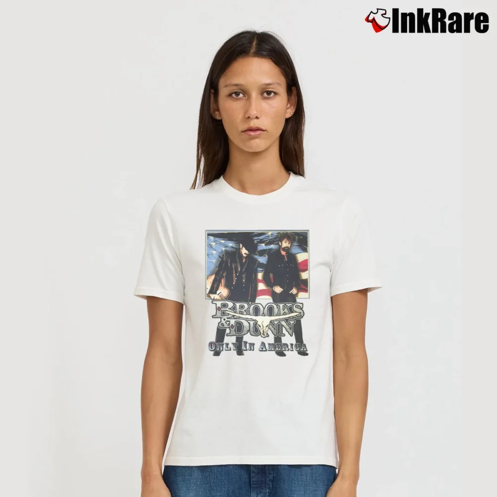 Women’s Brooks & Dunn Neon Circus Country Tour Signature T-Shirt in white | Soft, Flattering Fit