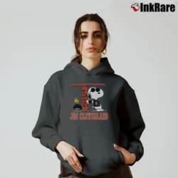 Women’s Browns Joe Cleveland 1970s 1980s Cleveland Browns Snoopy Cozy Hoodie in charcoal | Warm, Structured, Stylish