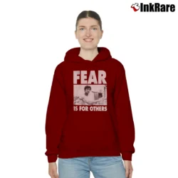 Women’s Bruce Fear Is For Others Cozy Hoodie in maroon | Warm, Structured, Stylish