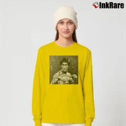 Women’s Bruce Lee Art Long-Sleeve Top in yellow | Sleek, Versatile, All-Season