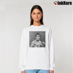 Women’s Bruce Lee Art Relaxed Sweatshirt in white | Soft, Laid-Back Vibe