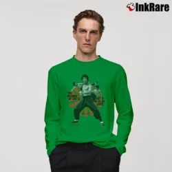 Men’s Bruce Lee The Meaning Of Life Long-Sleeve Shirt in irish green | Sleek, Lightweight, Year-Round Wear