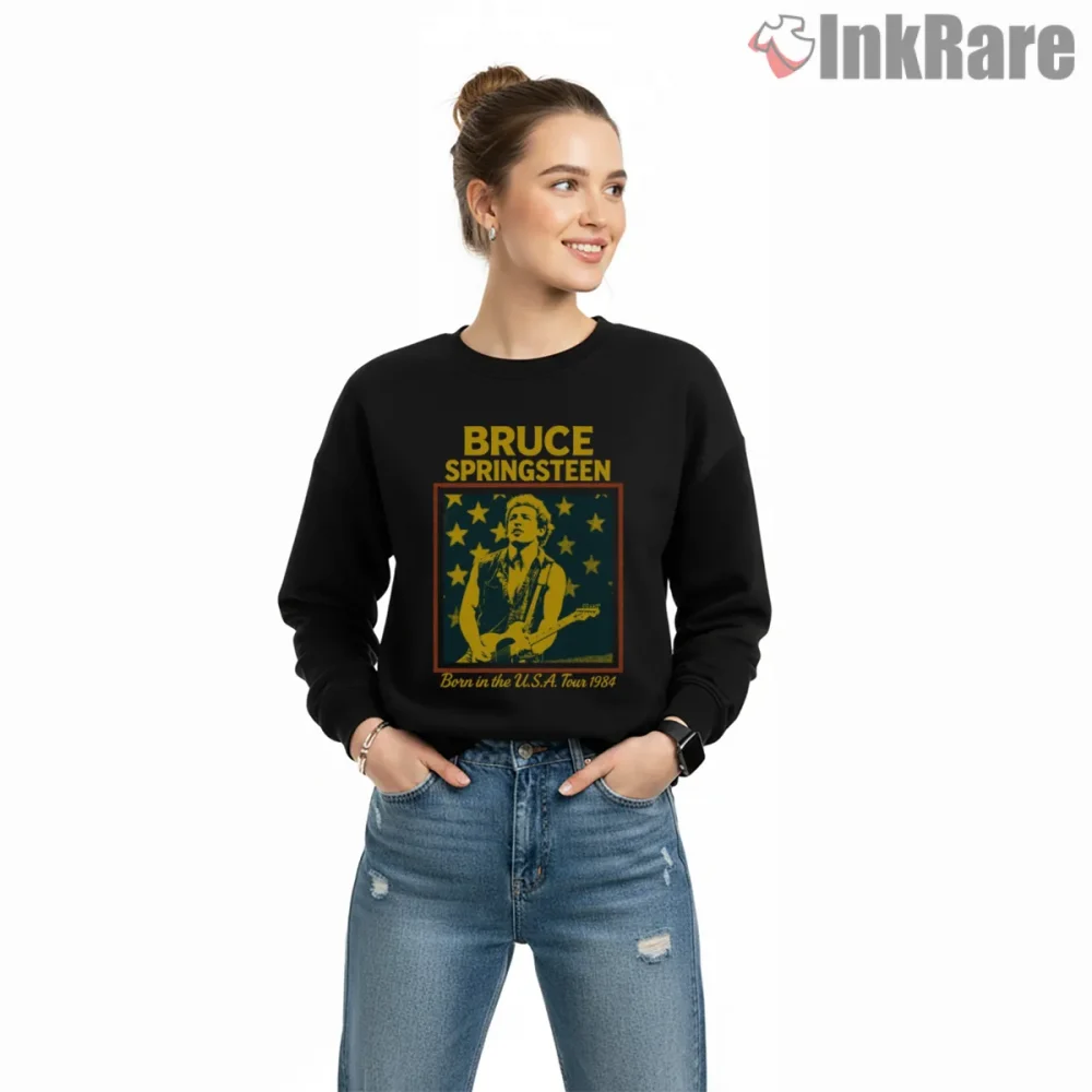 Bruce Springsteen Born In The Usa 1984 Tour Poster Shirt on graphic shirt for women graphic tee
