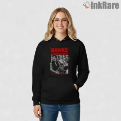 Bruce Springsteen Classic Red Frame Live Guitar Shirt on black hoodie for women graphic tee