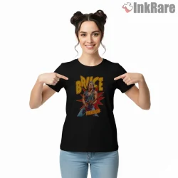 Bruce Springsteen Vintage Burst Graphic Live Guitar Shirt on black short sleeve shirt for women graphic tee