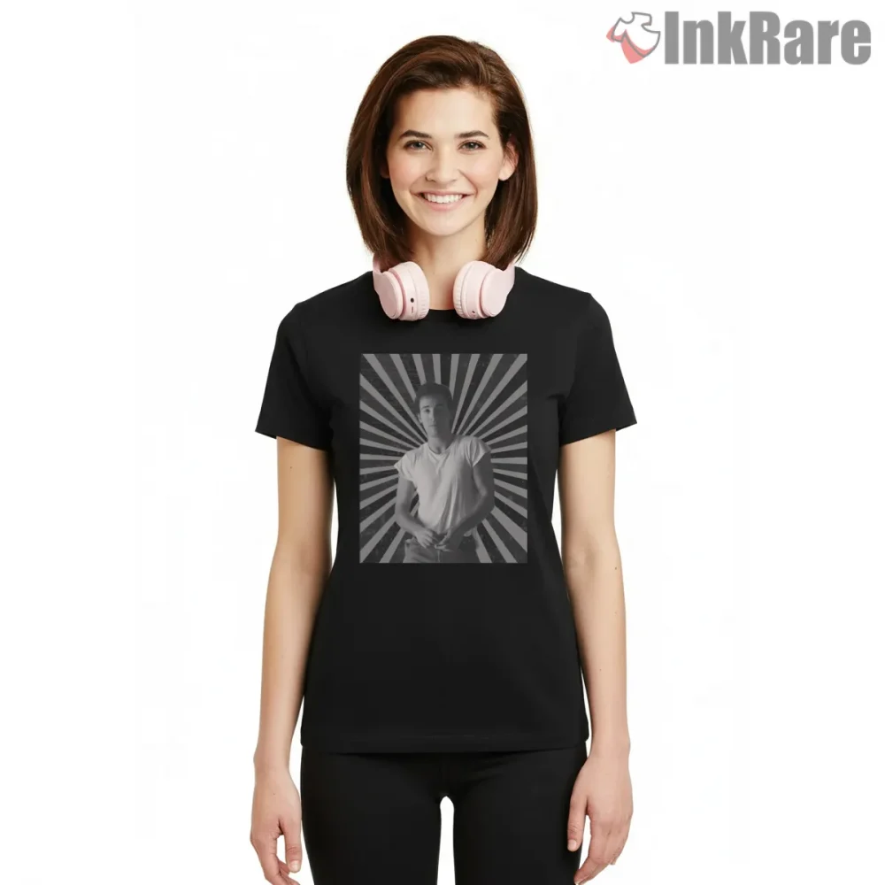 Bruce Springsteen Vintage Sunburst Portrait Indie Rock Shirt on black short sleeve shirt for women graphic tee