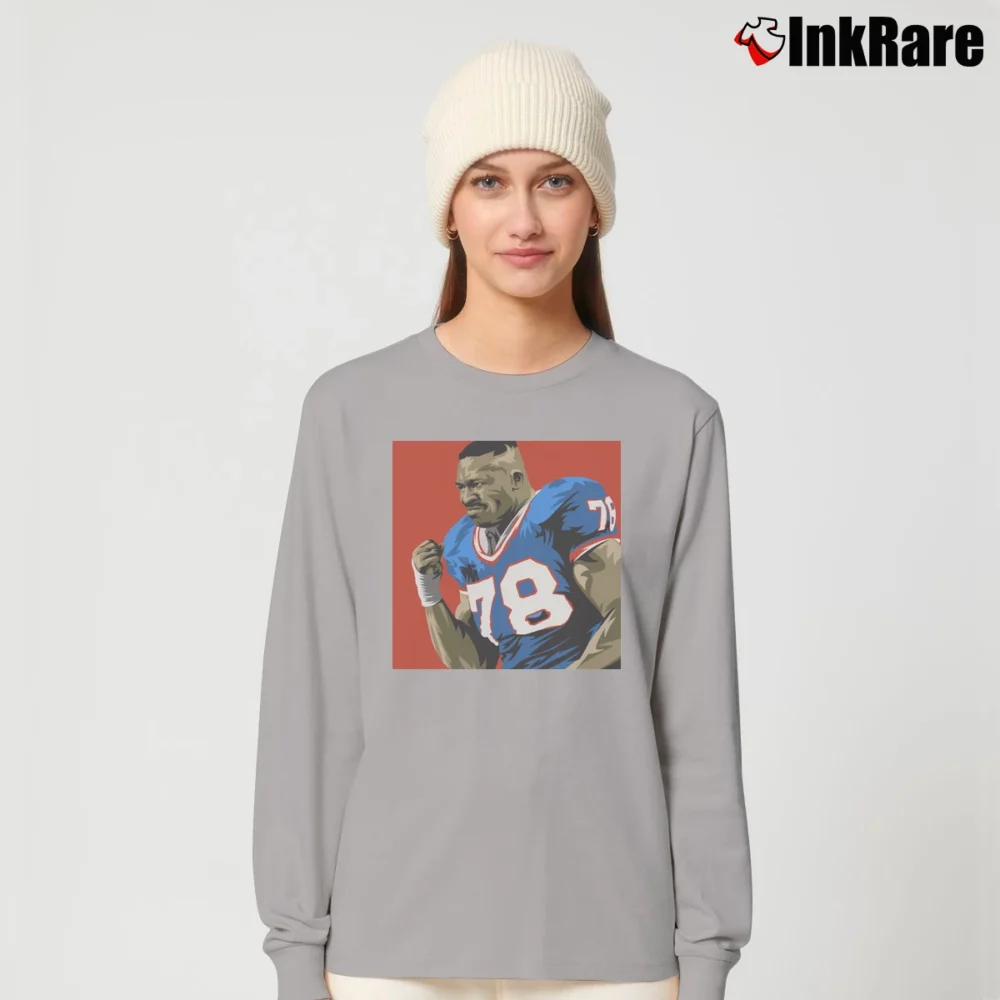 Women’s bruise smith football legend for American Football Fans Long-Sleeve Top in sport grey | Sleek, Versatile, All-Season