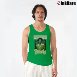 Men’s Bruno Mars Yellow Suit Tank Top in irish green | Breathable, Active-Friendly Design