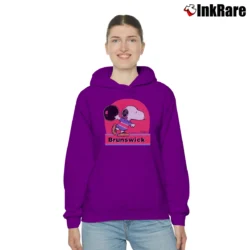 Women’s Brunswick Snoopy Bowling Peanuts Retro Tourist Cozy Hoodie in purple | Warm, Structured, Stylish