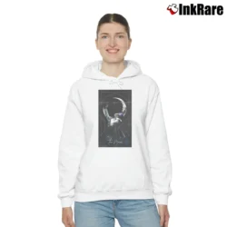 Women’s BTS Jimin The Moon Tarot Card Cozy Hoodie in white | Warm, Structured, Stylish
