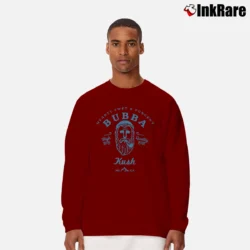 Men’s Bubba Kush Cannabis Strain Long-Sleeve Shirt in maroon | Sleek, Lightweight, Year-Round Wear