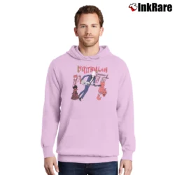 Men’s Buckethead Empty Space Guitar Music Pullover Hoodie in light pink | Cozy, Durable, Modern Fit
