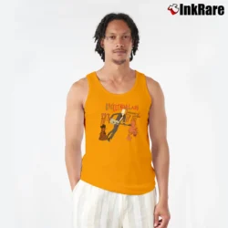 Men’s Buckethead Empty Space Guitar Music Tank Top in orange | Breathable, Active-Friendly Design