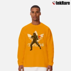 Men’s Bucky Barnes Avengers Adidas Marvel Long-Sleeve Shirt in orange | Sleek, Lightweight, Year-Round Wear