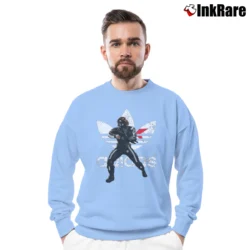 Men’s Bucky Barnes Avengers Adidas Marvel Crewneck Sweatshirt in light blue | Cozy Fabric, Clean Style
