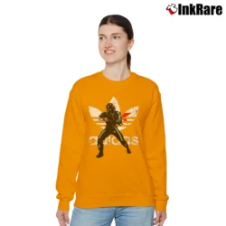 Women’s Bucky Barnes Avengers Adidas Marvel Relaxed Sweatshirt in orange | Soft, Laid-Back Vibe