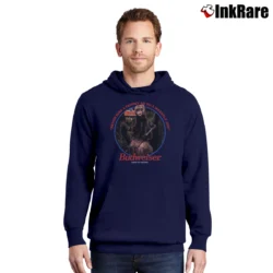 Men’s Budweiser Frogs Ferret Mascots Beer 90s Pullover Hoodie in navy | Cozy, Durable, Modern Fit