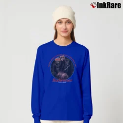 Women’s Budweiser Frogs Ferret Mascots Beer 90s Long-Sleeve Top in royal blue | Sleek, Versatile, All-Season