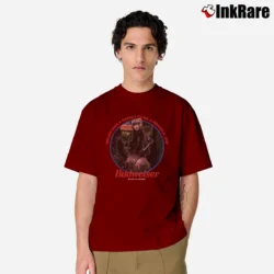Men’s Budweiser Frogs Ferret Mascots Beer 90s Classic T-Shirt in maroon | Soft, Breathable Everyday Wear