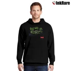 Men’s Budweiser Frogs Mascot King Of Beers 90s Graphic Pullover Hoodie in black | Cozy, Durable, Modern Fit