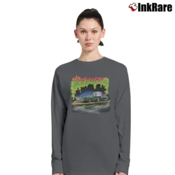 Women’s Budweiser Frogs Mascot King of Beers 90s Long-Sleeve Top in charcoal | Sleek, Versatile, All-Season