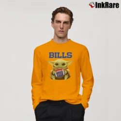 Men’s Buffalo Bills Baby Yoda Star Wars Football Fan Long-Sleeve Shirt in orange | Sleek, Lightweight, Year-Round Wear