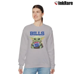 Women’s Buffalo Bills Baby Yoda Star Wars Football Fan Relaxed Sweatshirt in sport grey | Soft, Laid-Back Vibe