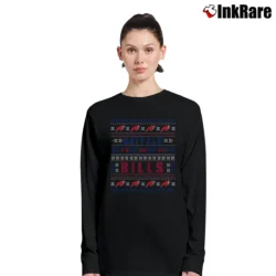 Women’s Buffalo Bills Christmas Pattern Long-Sleeve Top in black | Sleek, Versatile, All-Season