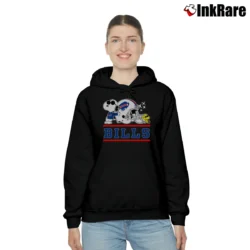 Women’s Buffalo Bills Joe Cool Snoopy And Woodstock Cozy Hoodie in black | Warm, Structured, Stylish